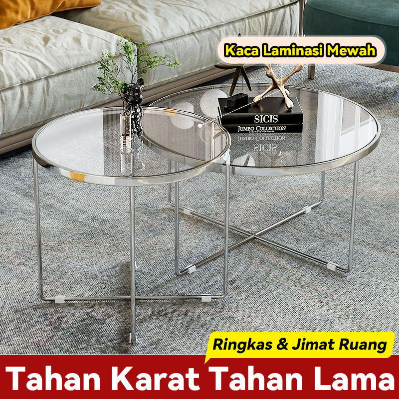 Mok 70*37/48*47cm keluli tahan karat meja letupan kaca bukti diy penempatan combo lancar