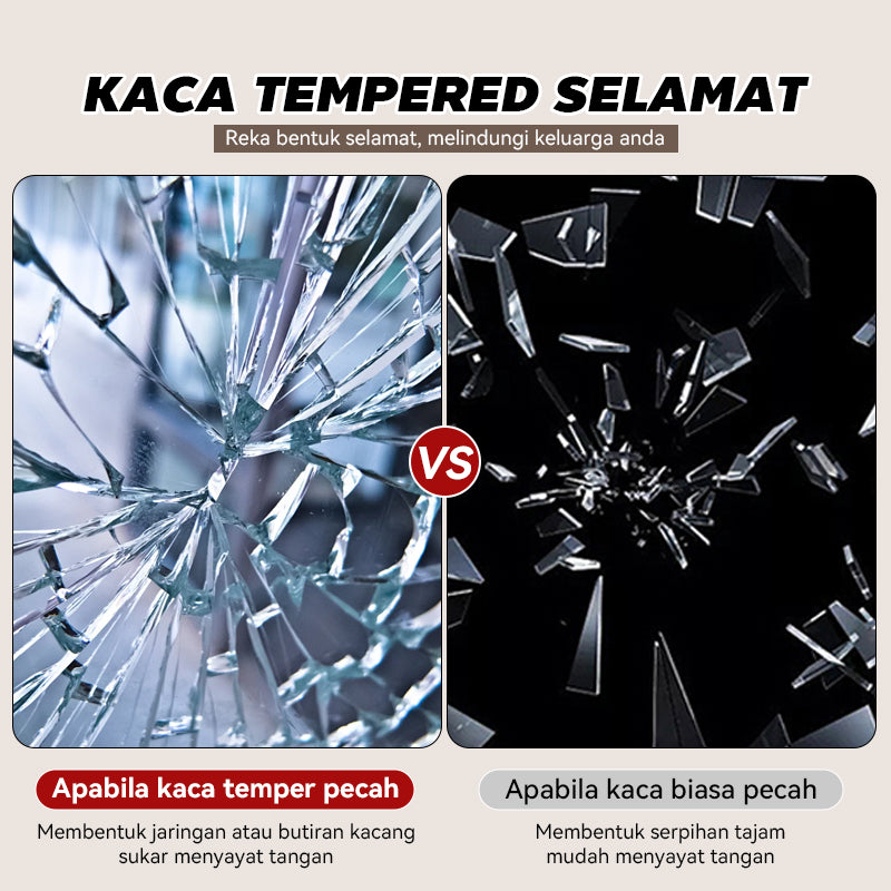 Mok 70*37/48*47cm keluli tahan karat meja letupan kaca bukti diy penempatan combo lancar