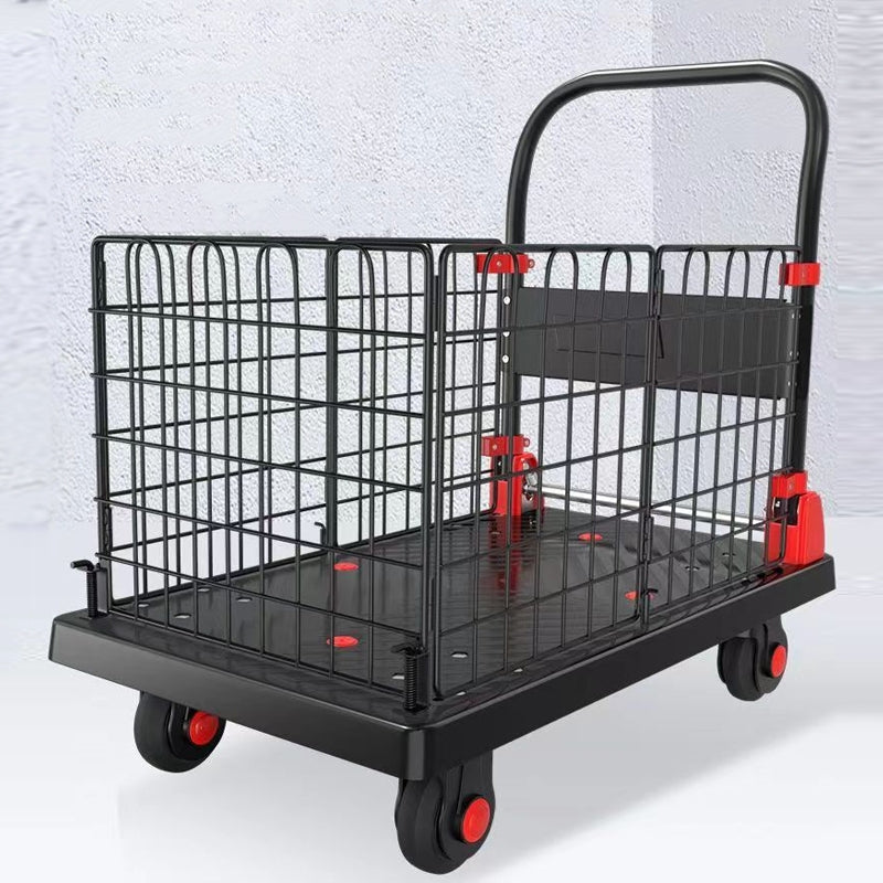MOK Kereta Api Kapasiti membawa 800kg dengan Roda Senyap Pagar Tinggi (Penghantaran/Barang/Baldi Ekspres)