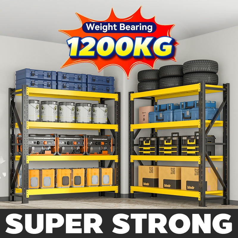 【Kapasiti beban 1200kg】 Mok Rak Keluli Besar 200 * 60 * 200cm rak keluli gudang