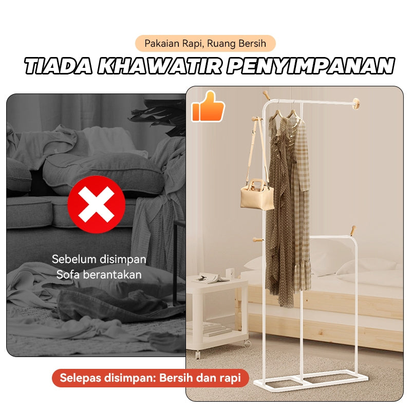 Mok 68*28*170cm penyangkut hanger pipa tebal diameter kukuh dan stabil bergaya dan sederhana