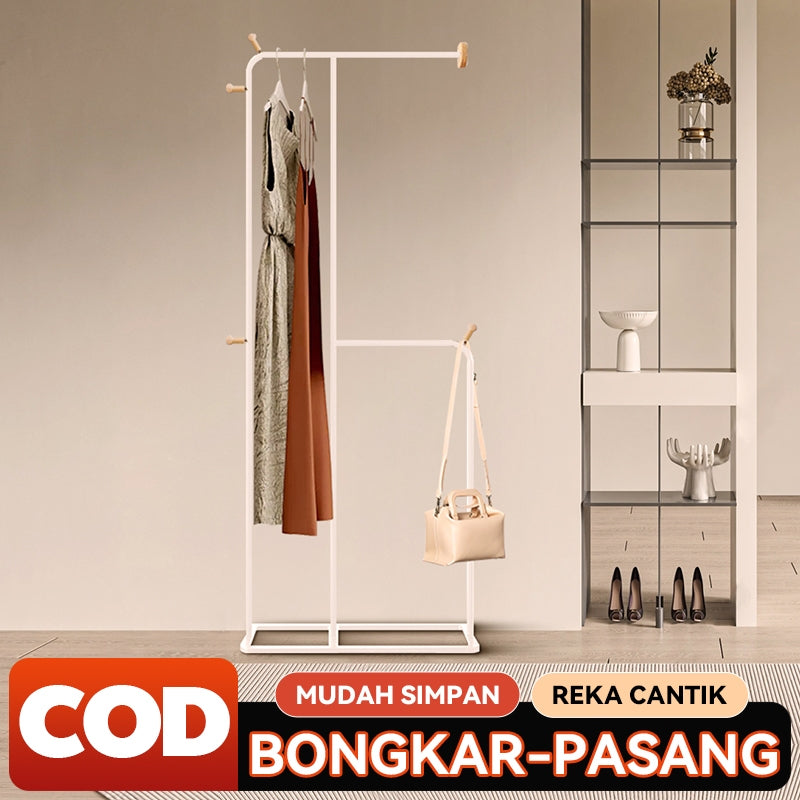 Mok 68*28*170cm penyangkut hanger pipa tebal diameter kukuh dan stabil bergaya dan sederhana