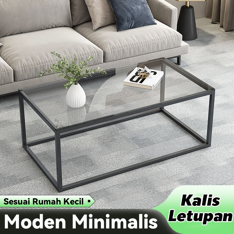 MOK 120*60*45cm Letupan-Proof Glass Table Meja Kopi Meja Kopi Kuat dan Stabil Tahan kepada Suhu Tinggi