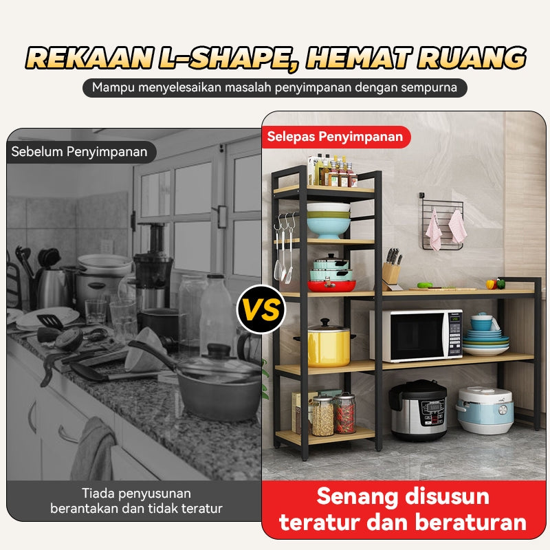 MOK 120*40*140cm rak dinding pelbagai fungsi Penjimat ruang + reka bentuk bergaya sesuai dengan semua jenis bilik yang mudah