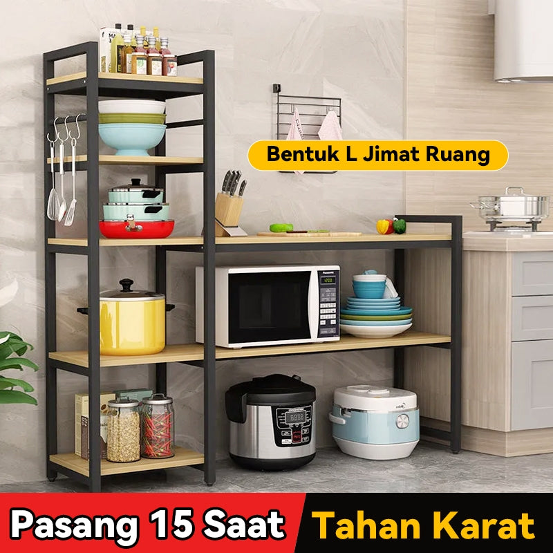 MOK 120*40*140cm rak dinding pelbagai fungsi Penjimat ruang + reka bentuk bergaya sesuai dengan semua jenis bilik yang mudah