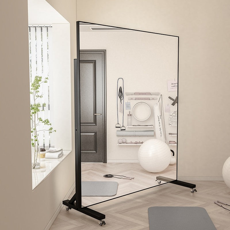 Mok dengan Roda Mudah Alih 178*120cm Cermin badan penuh untuk studio yoga/gim/tarian studio/lantai rumah ke kaca siling